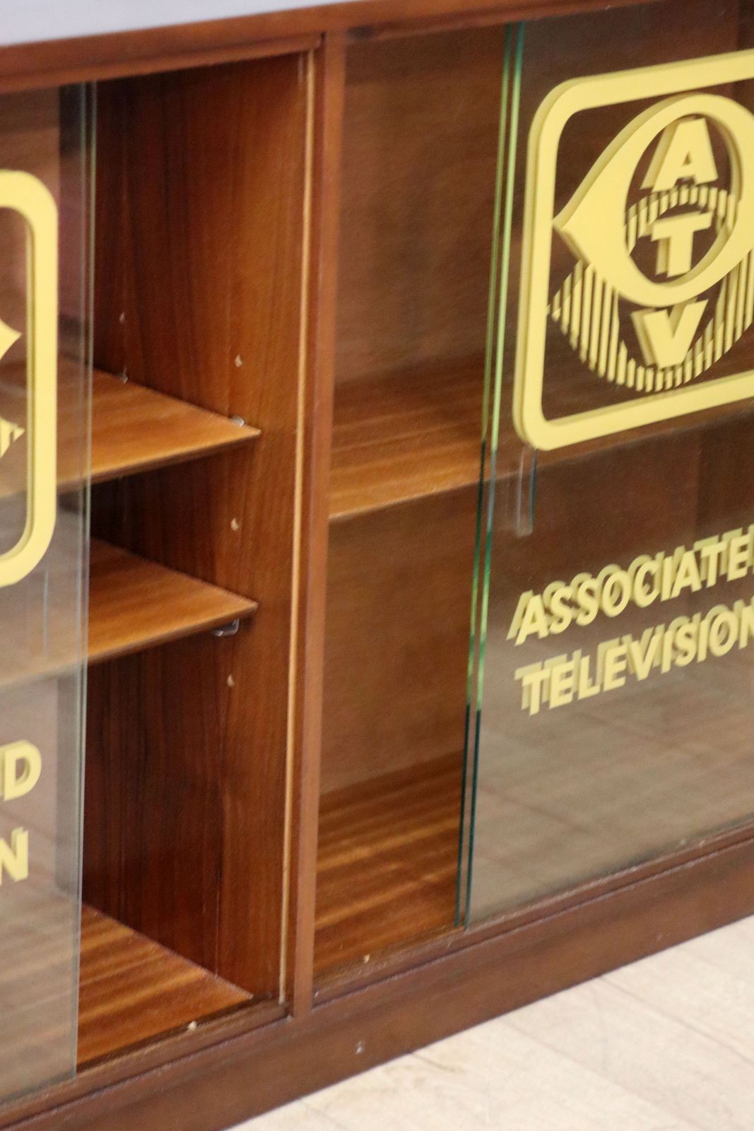 A Wonderful Quality Mid Century Mahogany Veneered Cabinet, Sign Written For Associated Television. photo 595.0
