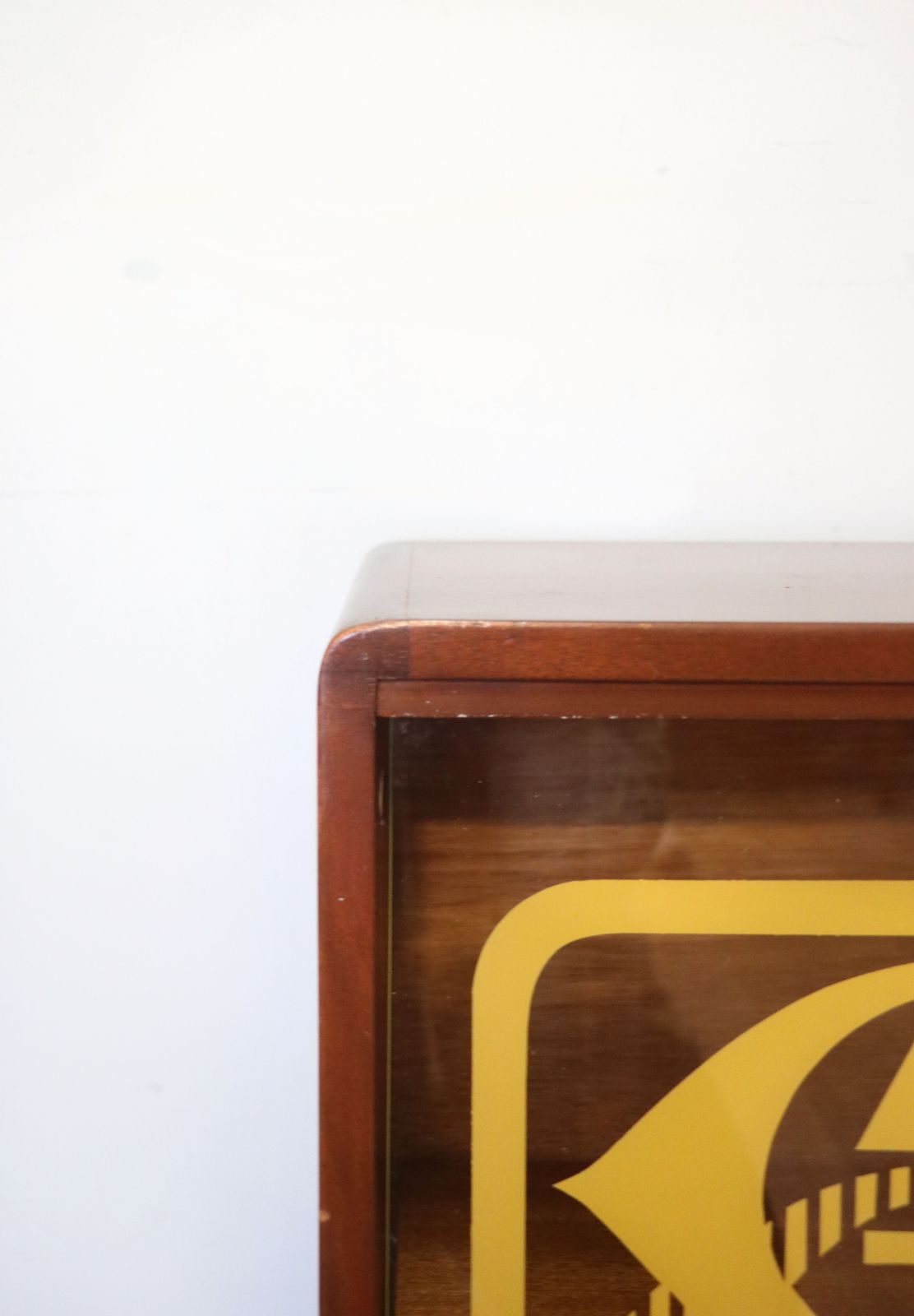 A Wonderful Quality Mid Century Mahogany Veneered Cabinet, Sign Written For Associated Television. photo vinterior