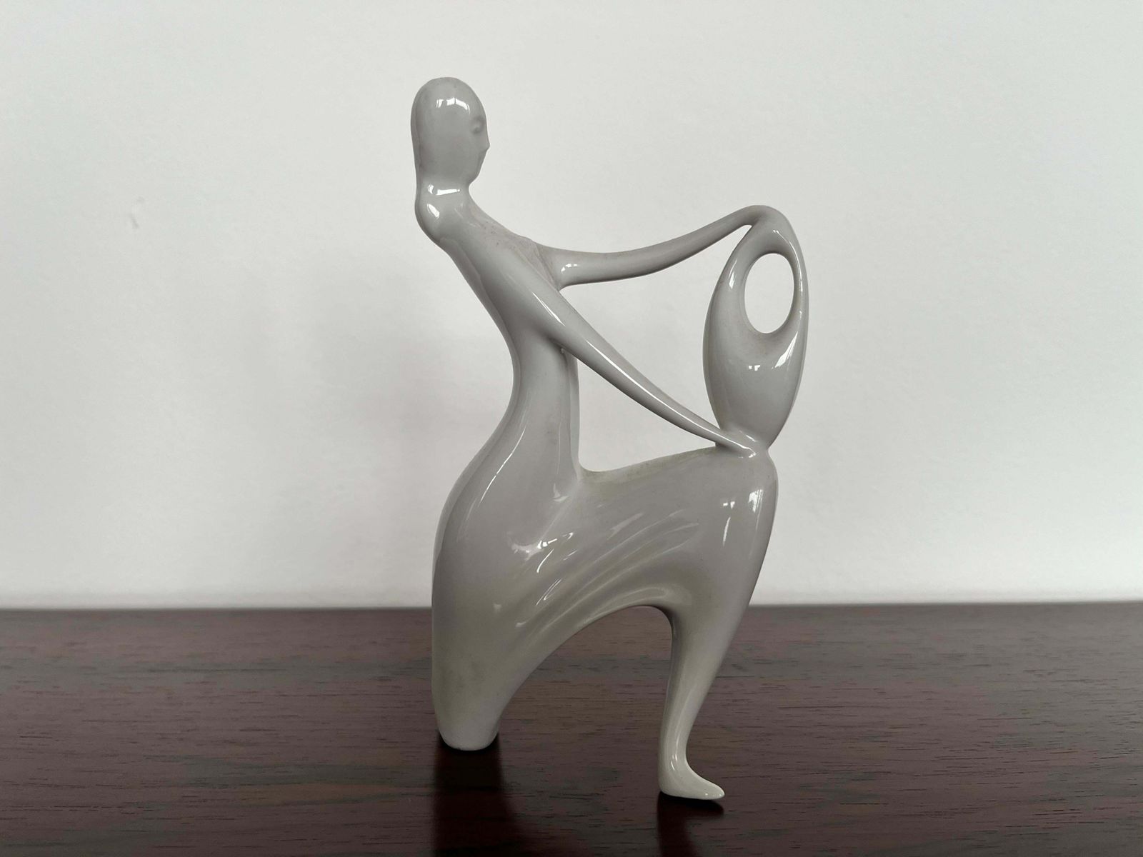 1960s Design Lady Sculpture By Jaroslav Ježek For Royal Dux   Czechoslovakia photo for sale