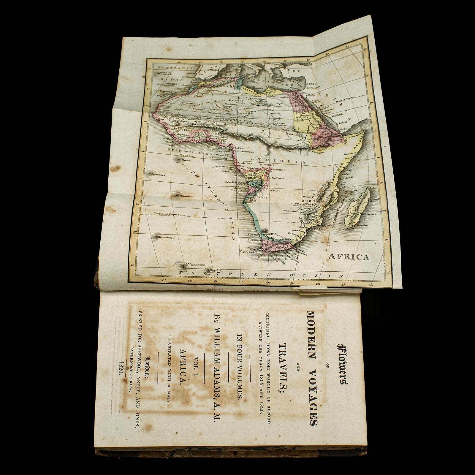 4 Vols Antique Botany Books, Flowers Of Modern Voyages, English, Georgian, 1820 photo vinterior