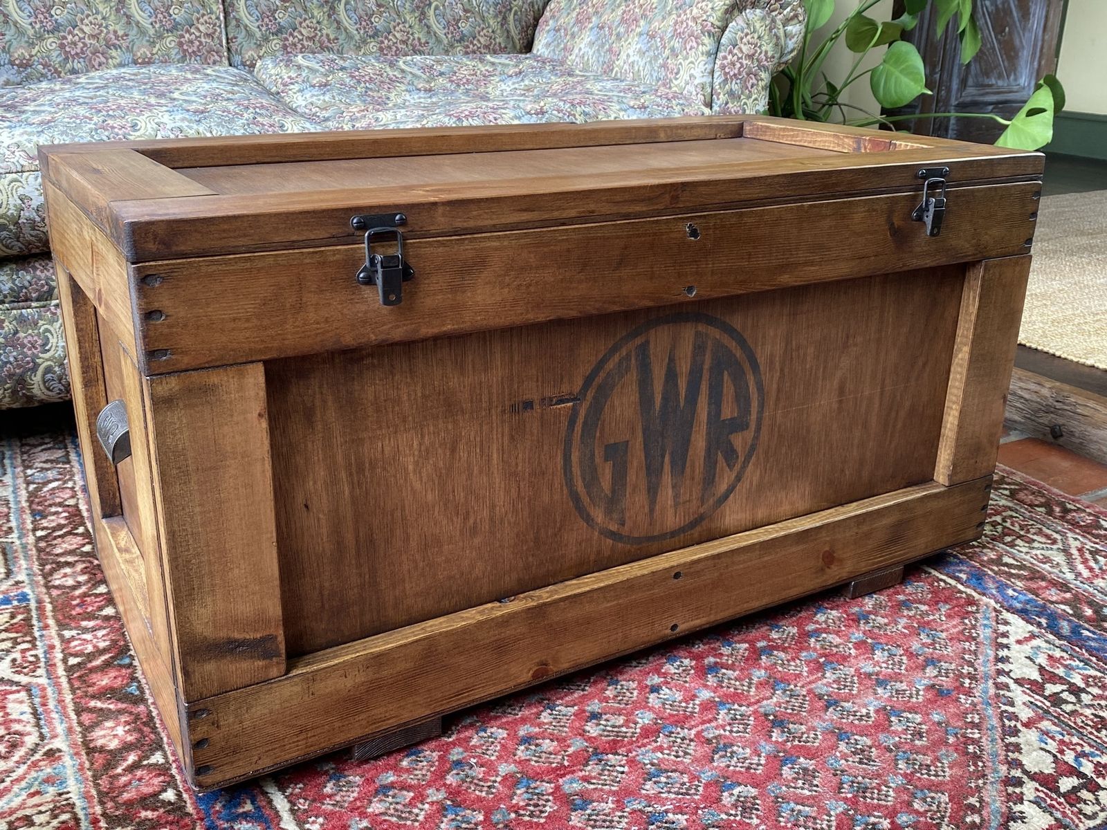 Wooden Trunk Chest For Vinyl Record Collection | Handmade To Order | Customisable photo Furniture