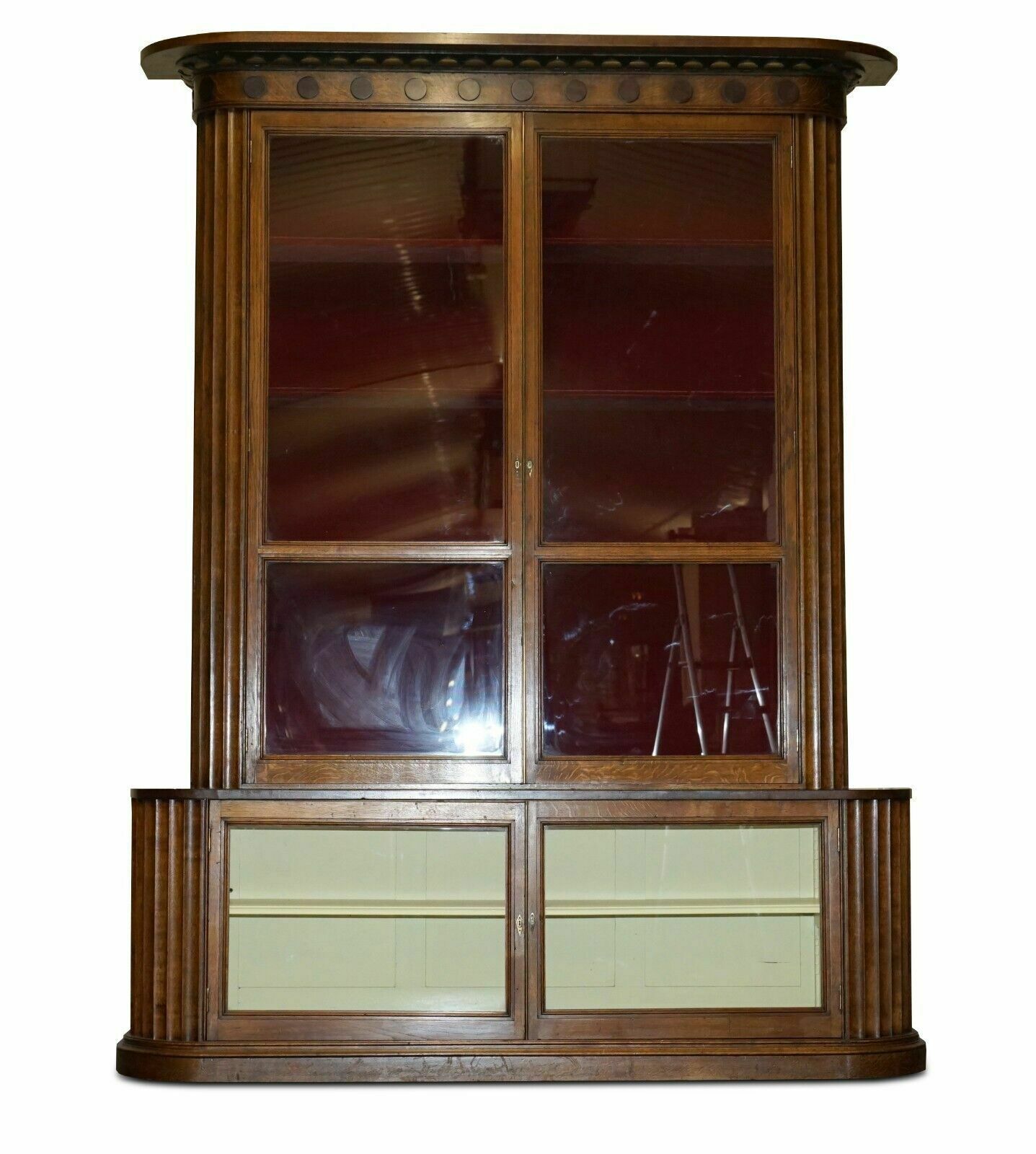 2.8 X 2.2 Meter Antique Samuel Pepys 1666 Style Library Bookcase Part Of Suite photo for sale