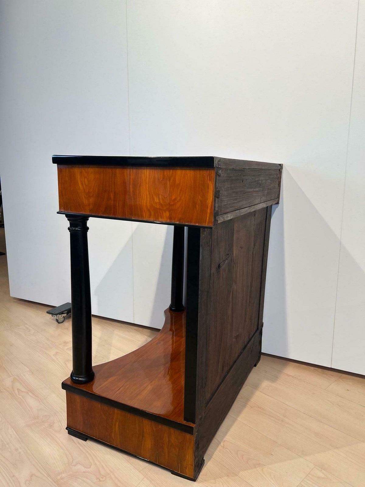 Biedermeier Console Table, Cherry Veneer, Two Drawers, South Germany Circa 1820 photo Furniture