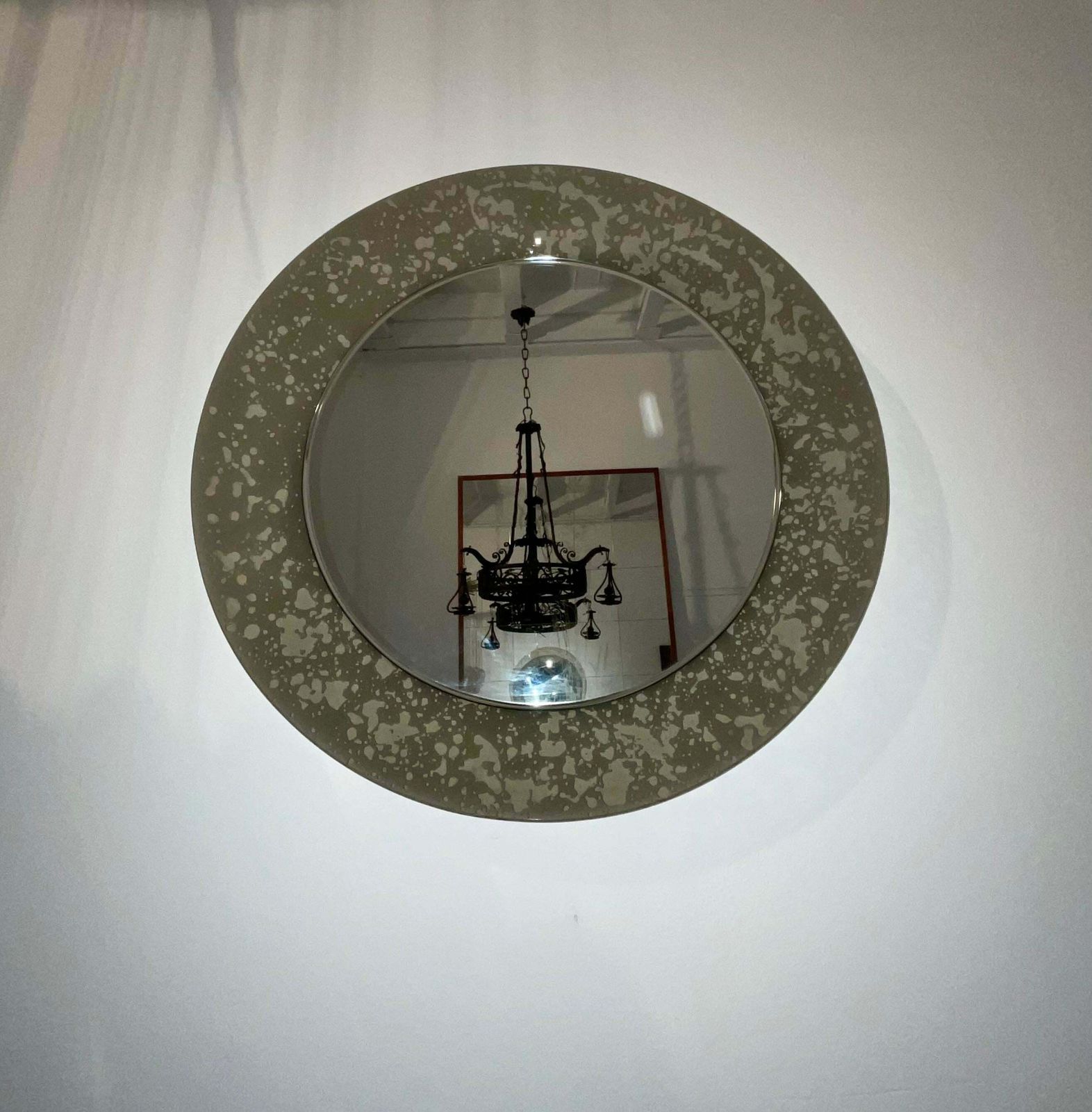 photo buy Fontanarte   Erwing Burger   Hanging Mirror   Curved And Etched Glass.