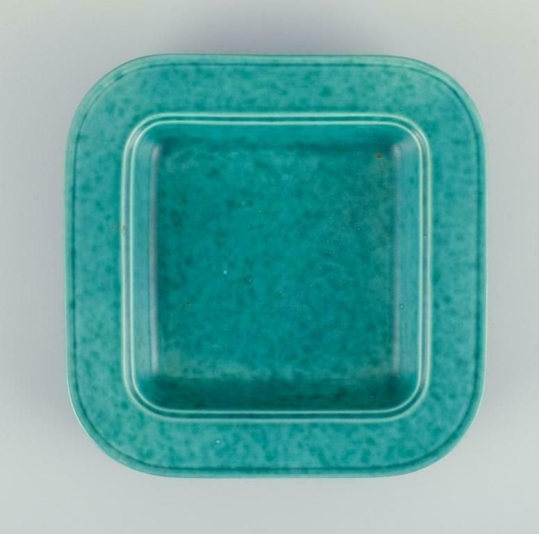 Wilhelm Kåge For Gustavsberg. Square Ceramic Bowl. From The Argenta Series. photo 258.0