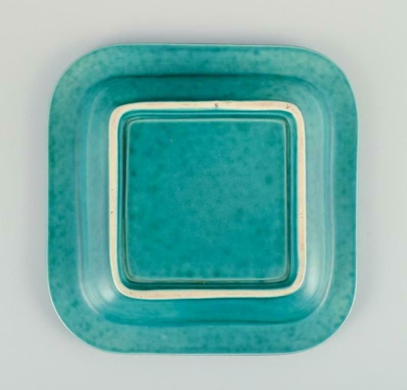 Wilhelm Kåge For Gustavsberg. Square Ceramic Bowl. From The Argenta Series. photo vinterior