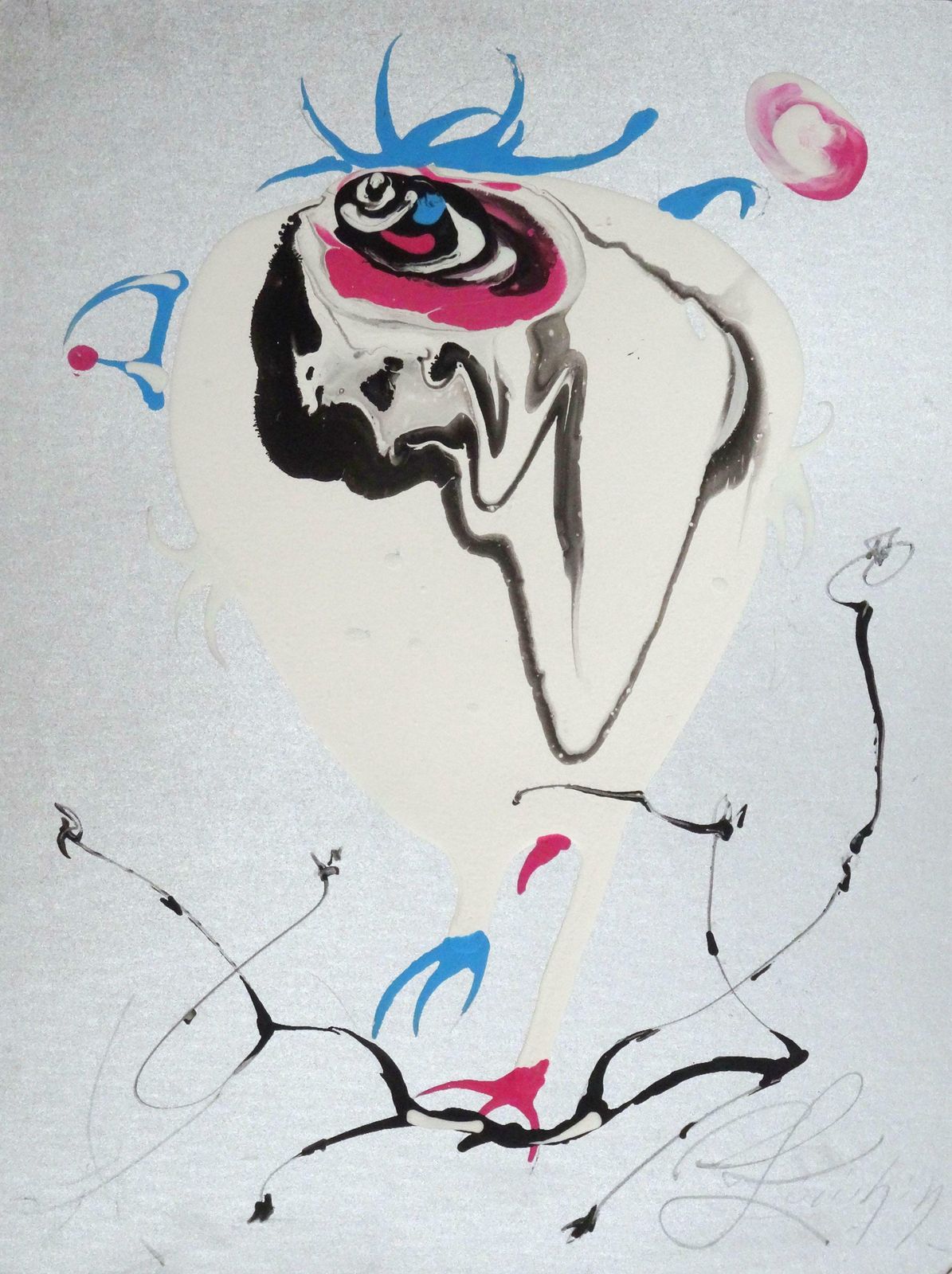 Ivars Zaikins Cosmic Friend. Cardboard, Mixed Media, 40. 5 X 30. 5 Cm 2000s