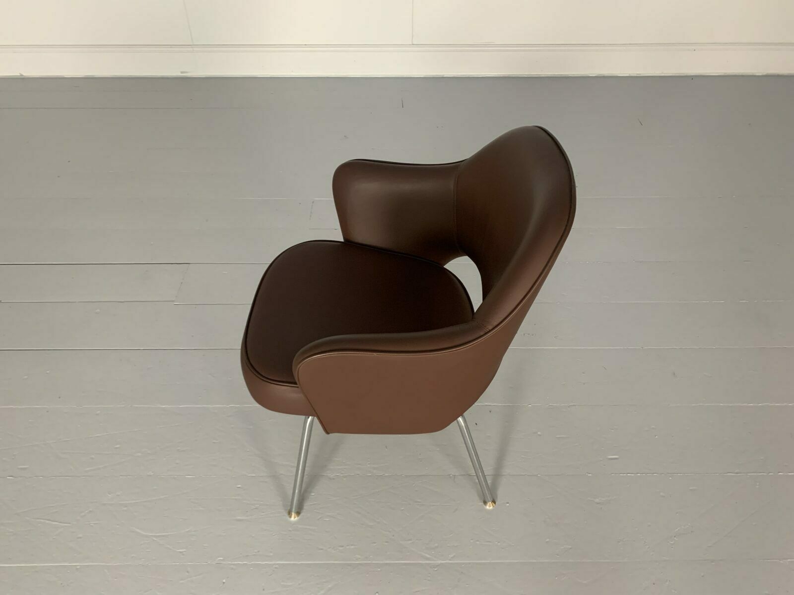 Knoll Studio “Saarinen Executive” Armchair – In “Volo” Brown Leather photo vintage
