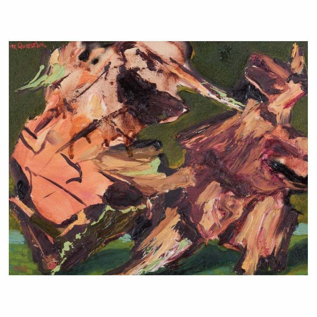 Michael Qvarsebo, Listed Swedish Artist. Oil On Board. Abstract Composition