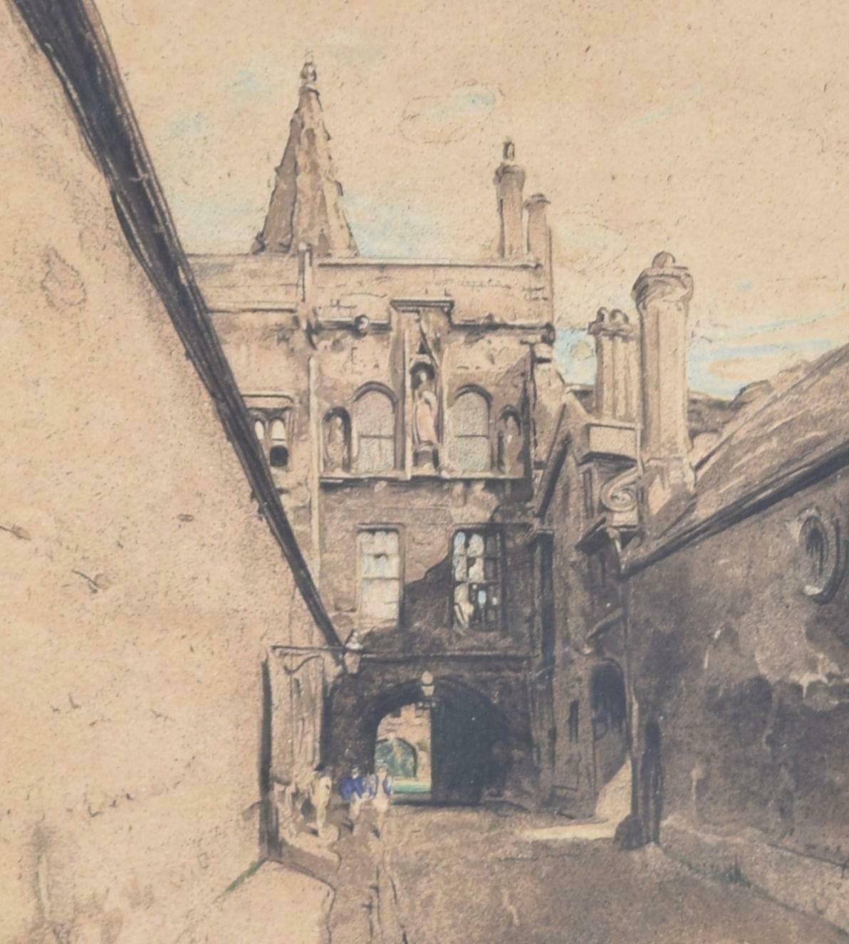William Nicholson New College Lane, Oxford Lithograph By William Nicholson 1902   1904 photo furniture
