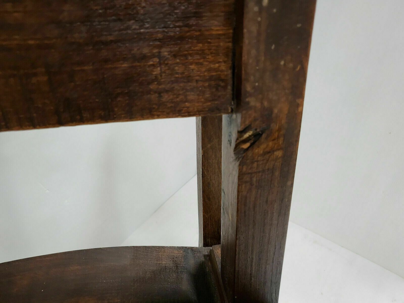 Set Of 4 Vintage 1970 Brutalist Chairs In Oak & Metal 70s 1970s photo vintage