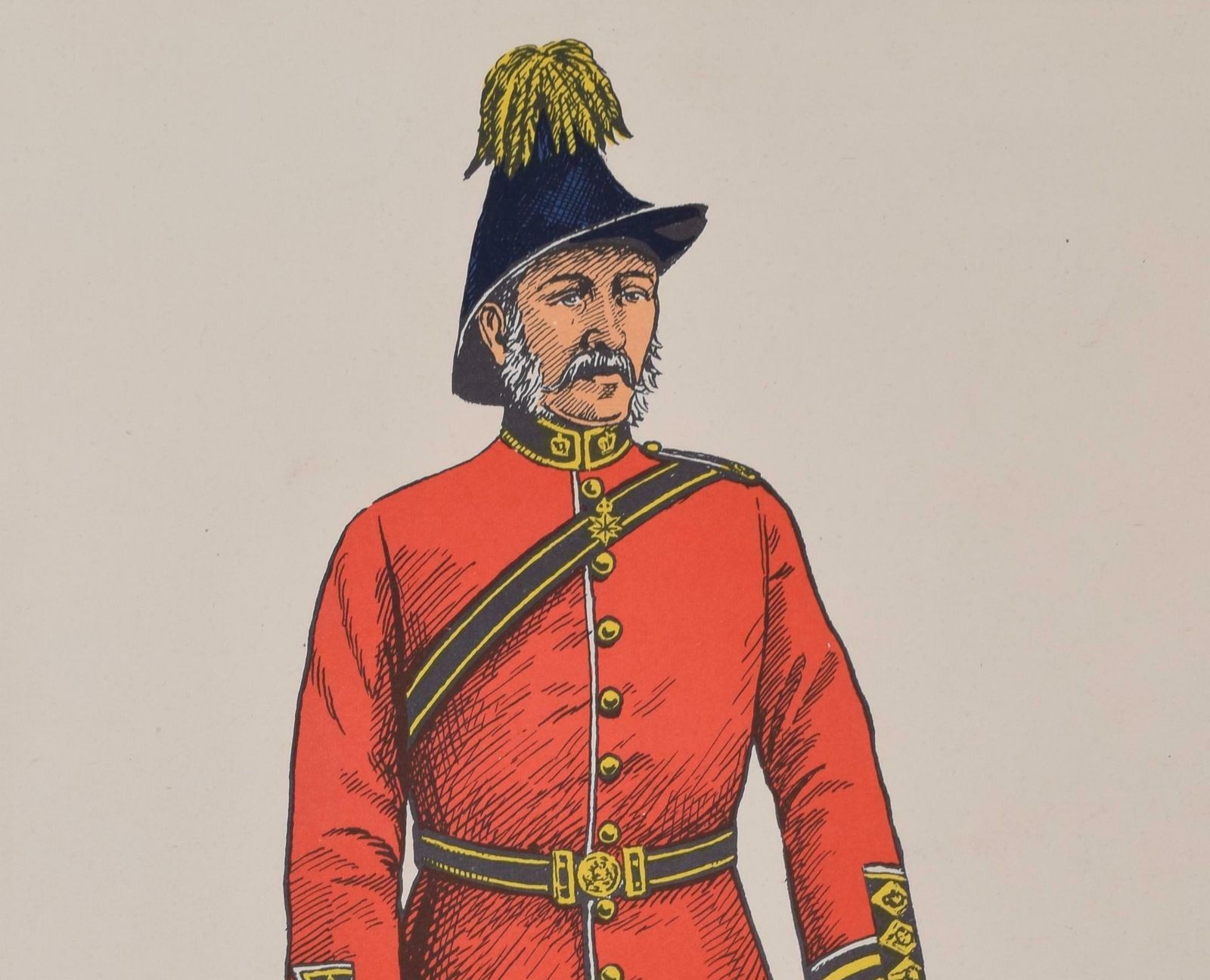 9th Queen's Royal Lancers Officer Institute Of Army Education Uniform Lithograph photo furniture