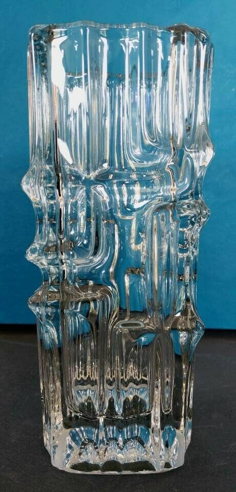 A Vintage Large Sklo Union Urban Bohemian Art Glass Vase, Modernist, 1970s photo furniture