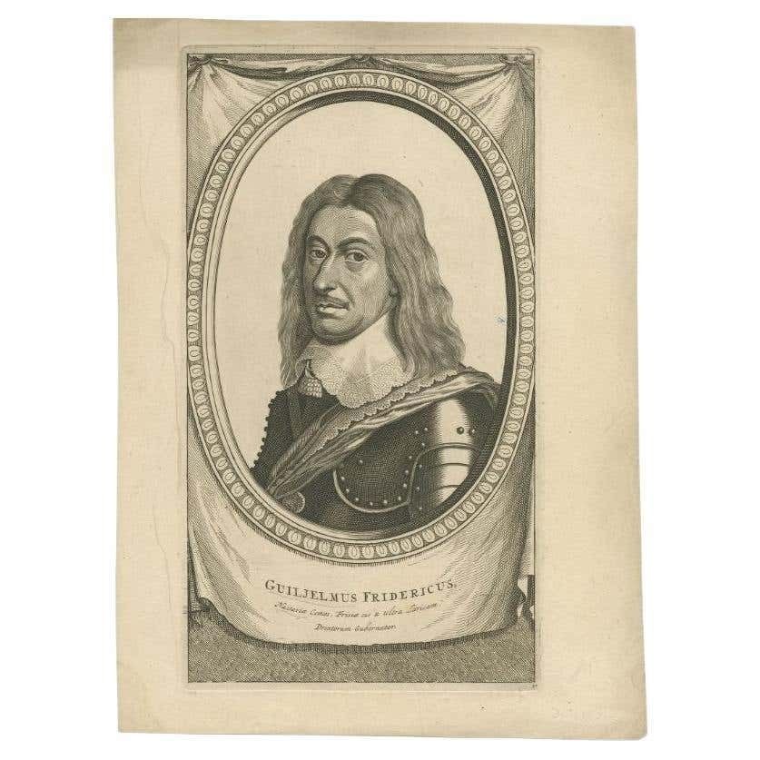 Antique Portrait Of William Frederick, C.1700