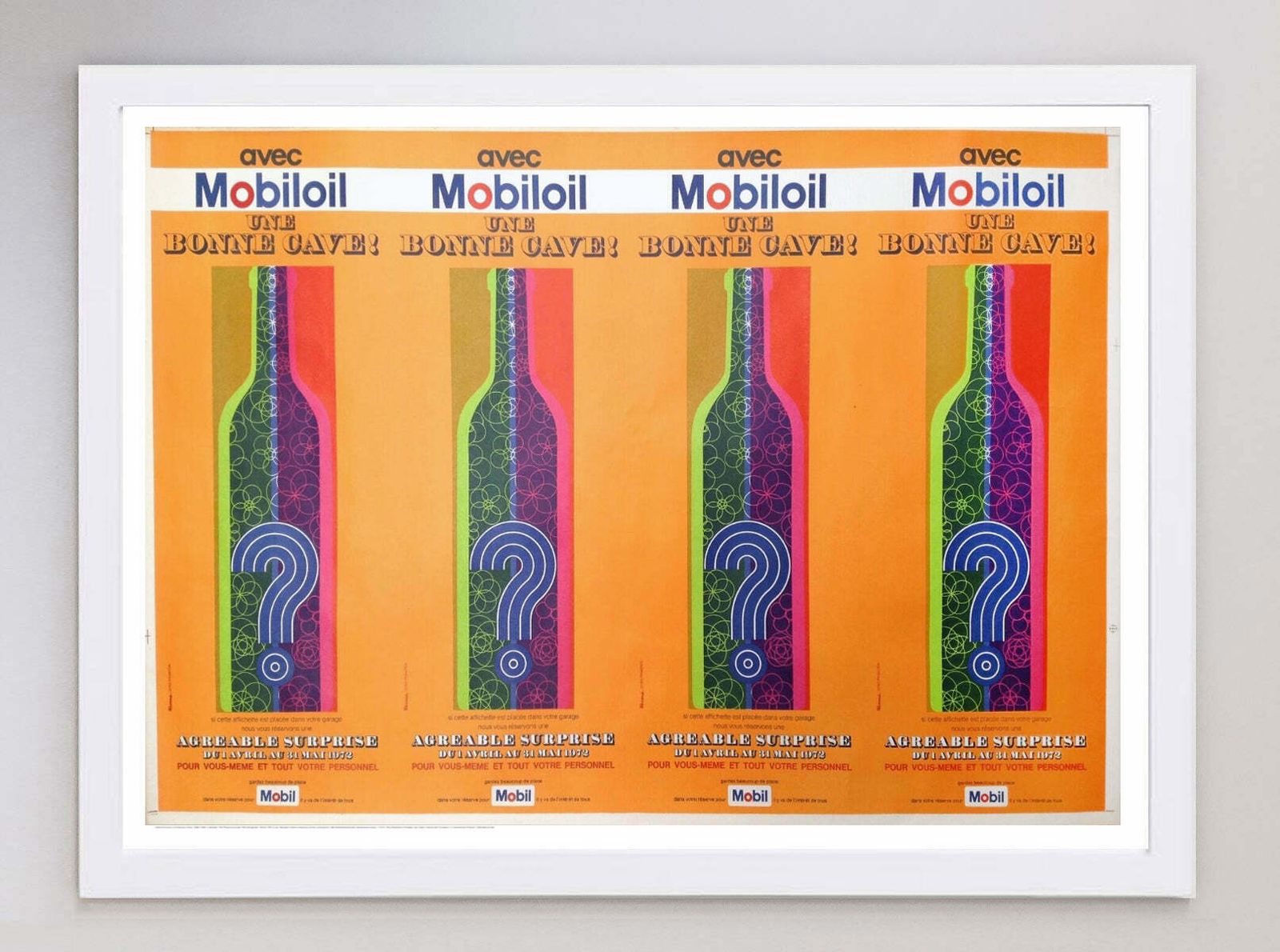 Mobil Oil   Une Bonne Cave!, 1970s photo for sale