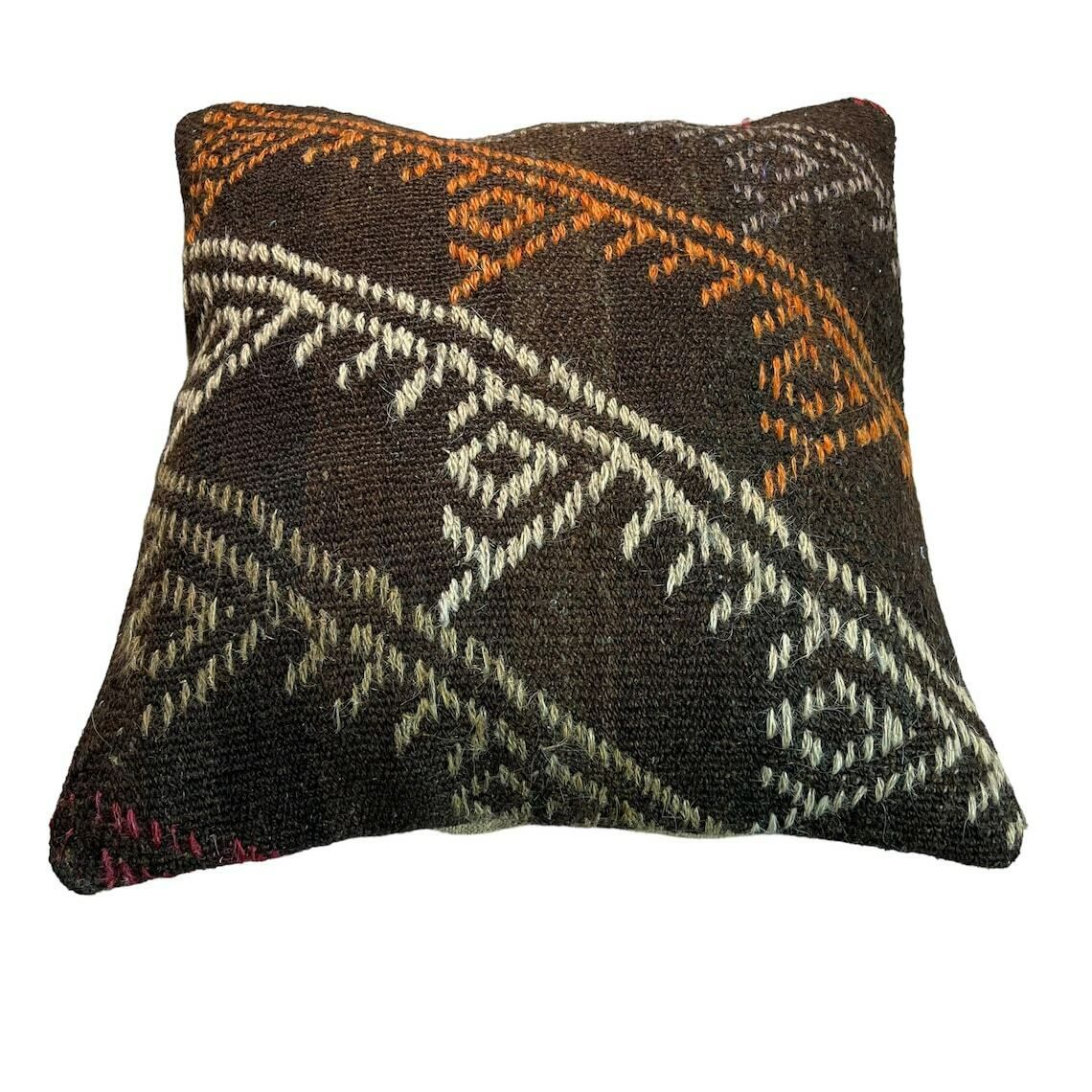 Ethnic Kilim Pillow, 18x18 Pillow Cover, Bohemian Kilim Pillow, Handwoven Kilim Pillow, Sofa Throw Pillow, Meditation Kilim Cover photo buy