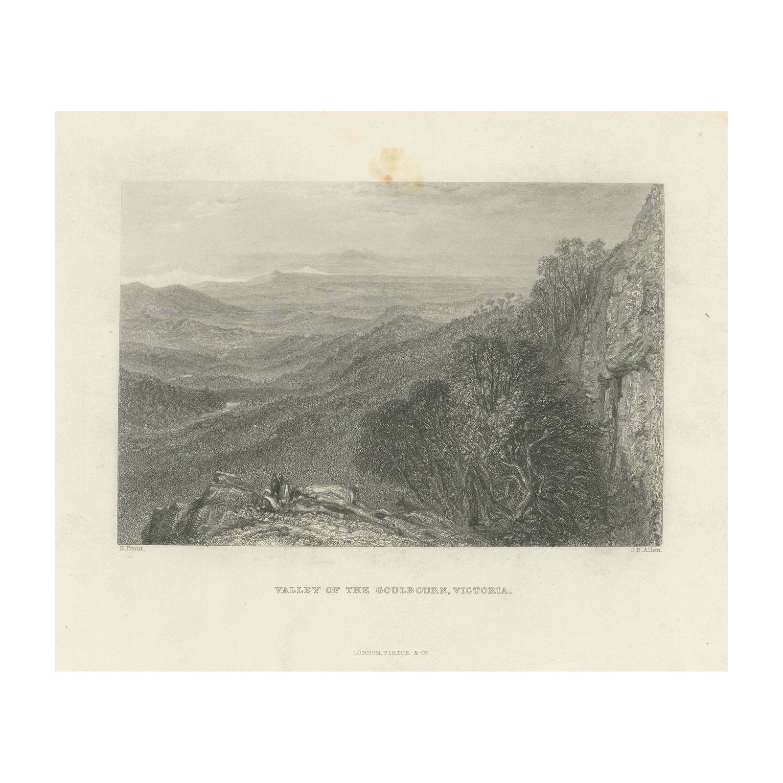 Antique Print Of Goulburn Valley, Victoria, Australia