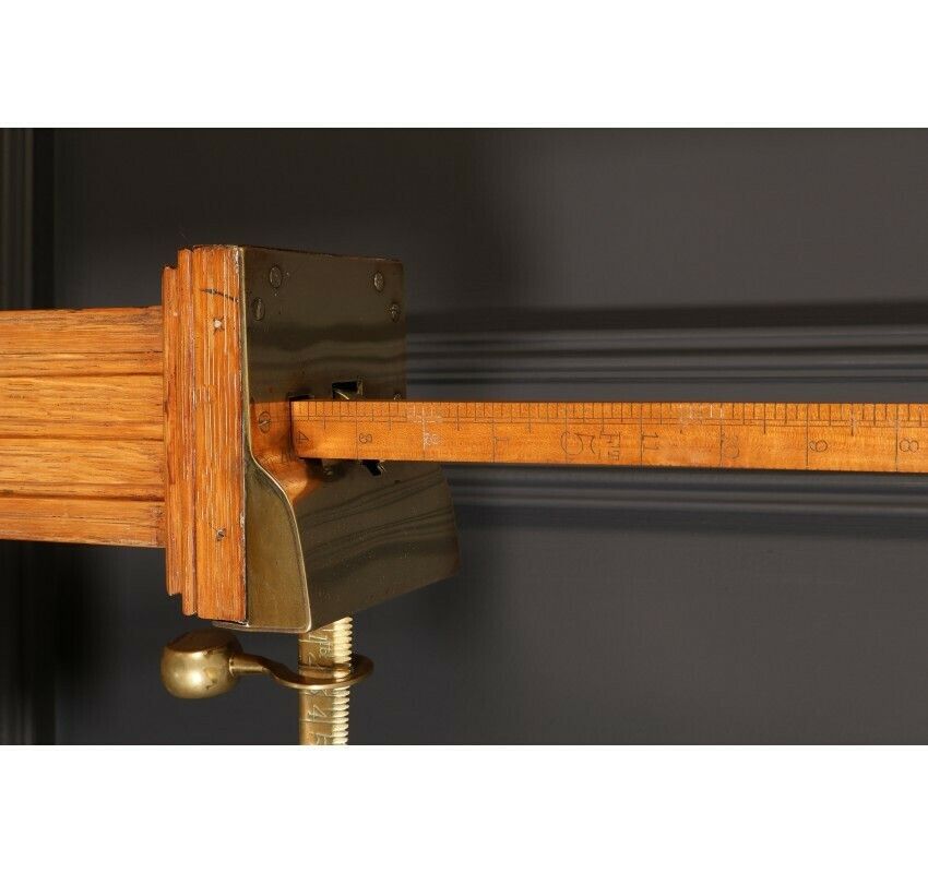 Victorian Brass Mounted Oak Personal Weighing Scales photo vinterior