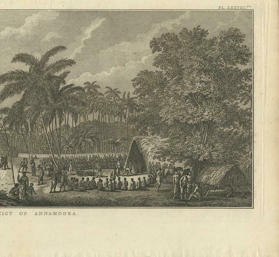 Antique Print Of Annamooka, Tonga Islands, By Cook '1803' photo Art