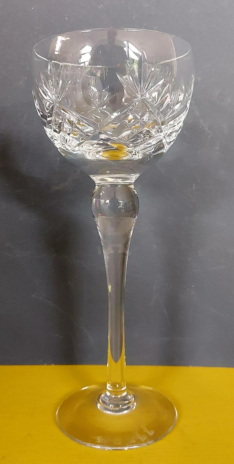 6 Vintage Royal Brierley Crystal 125ml Cut Glass Hock Glasses, 1970s photo 65.0