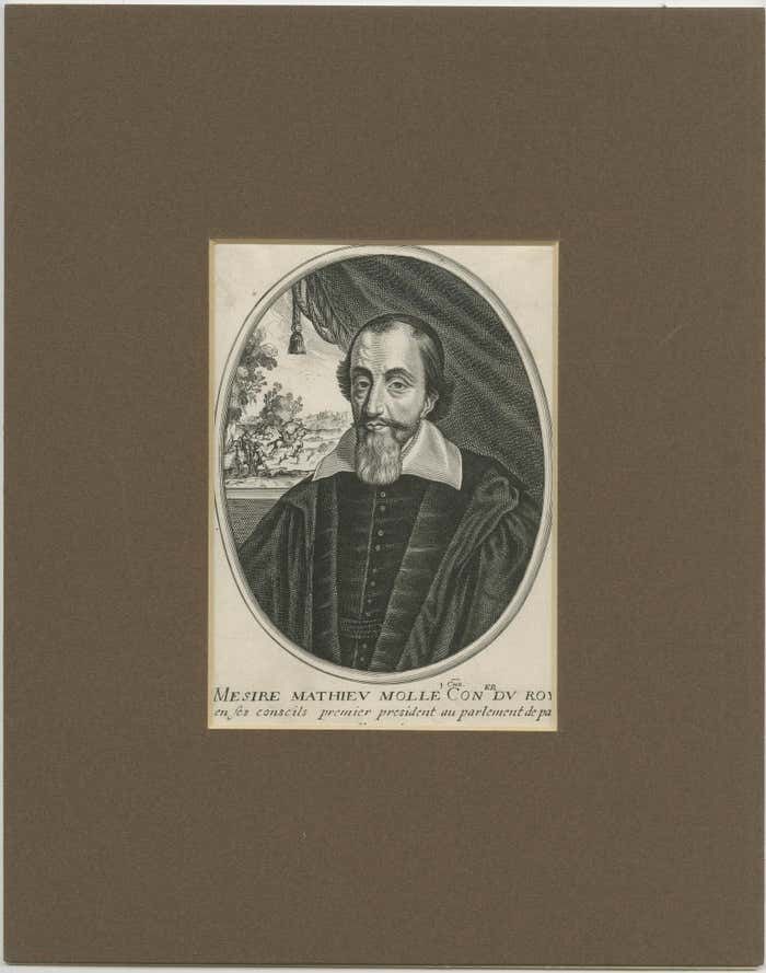 Antique Portrait Of French Magistrate Mathieu Molé photo furniture