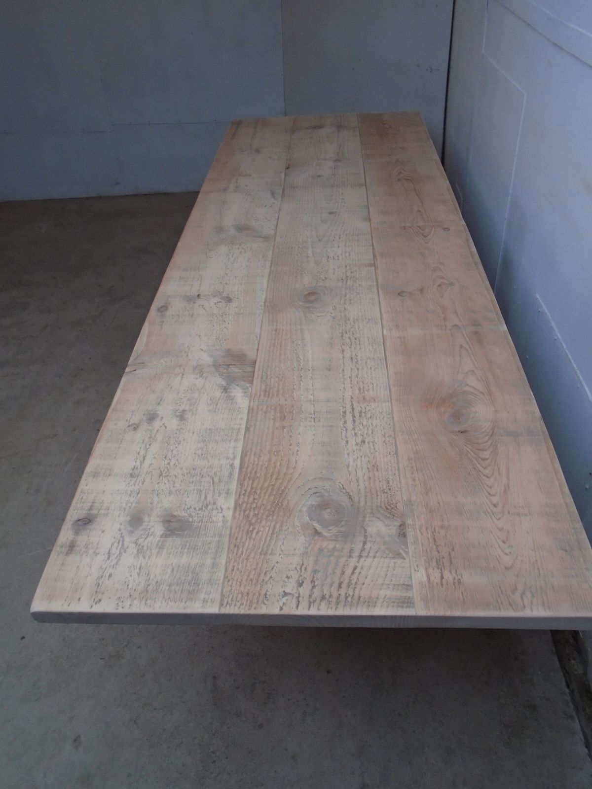 A Trendy Vintage Black Metal & Pine Crank Table / Bar photo vintage