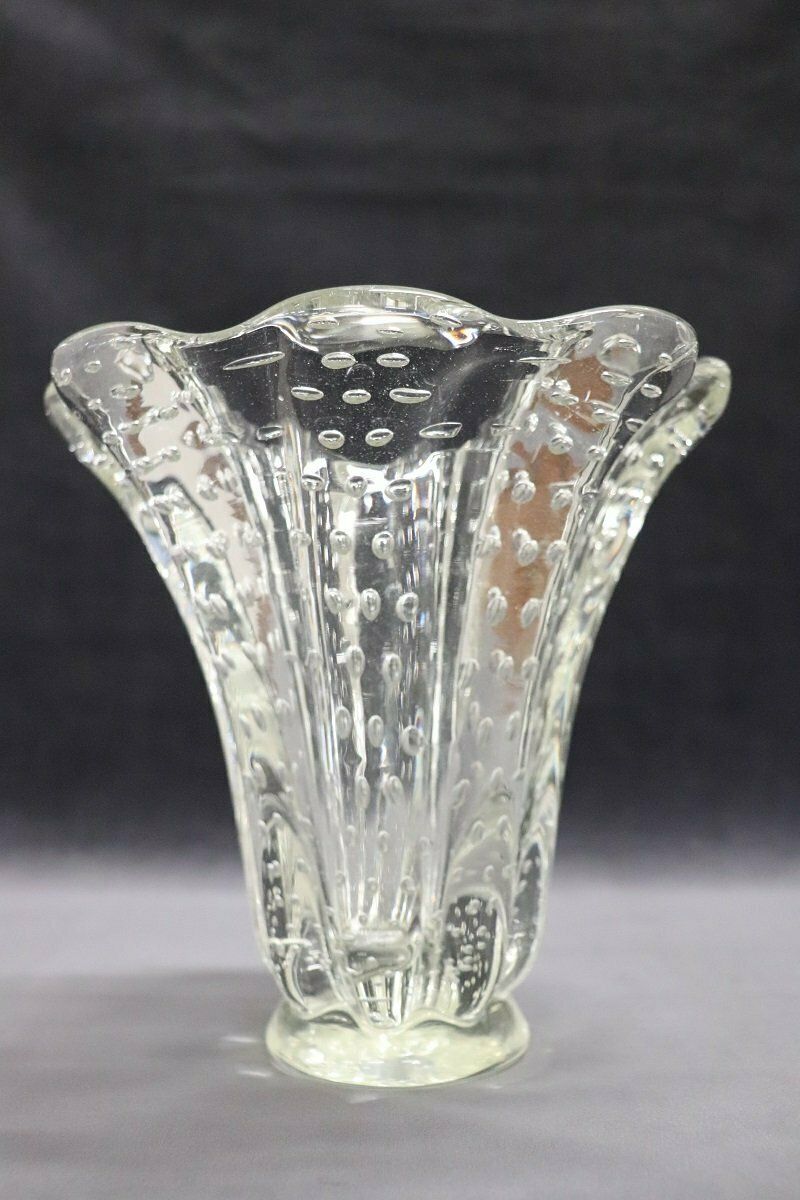 Murano Glass Vase Attributed To Ercole Barovier For Seguso, 1950s photo buy