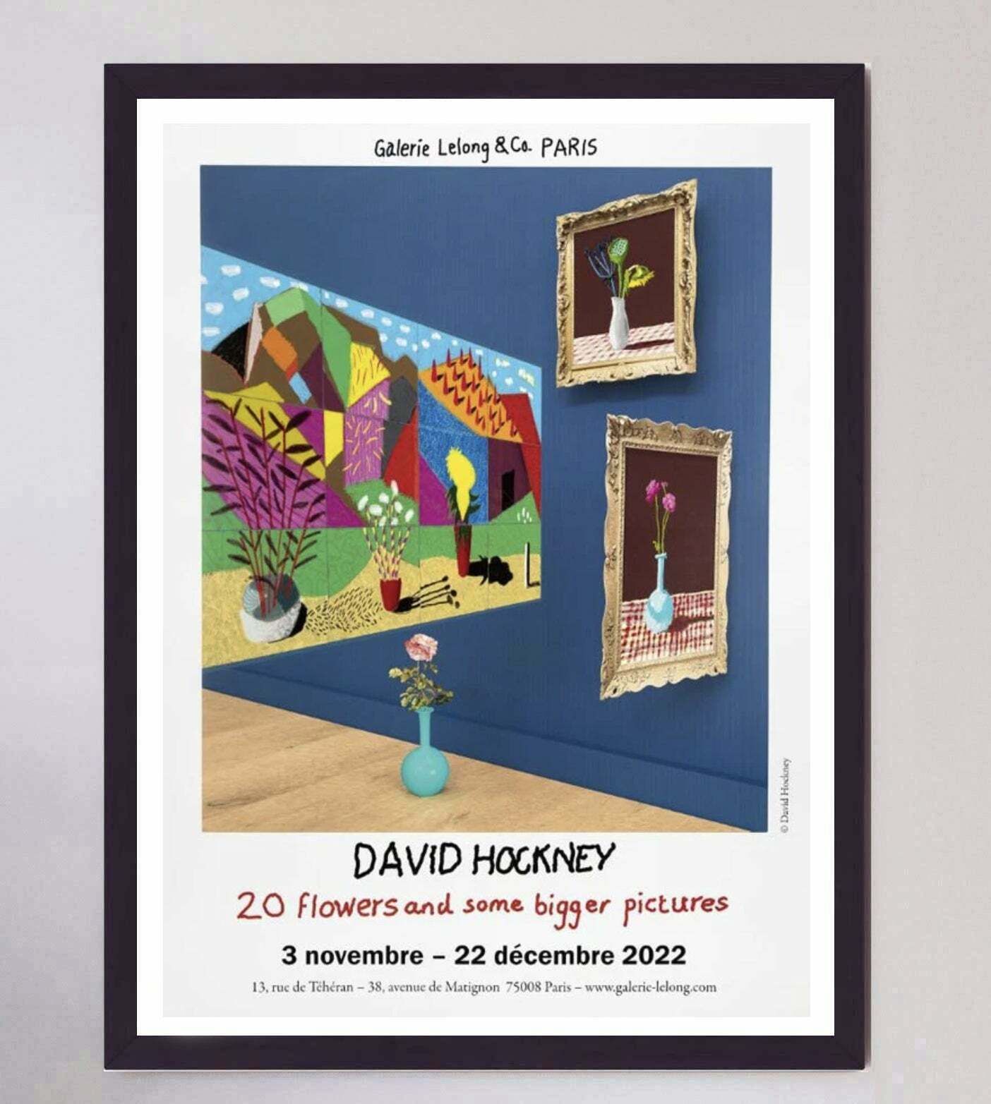 David Hockney   Galerie Lelong Paris Original Vintage Poster photo furniture