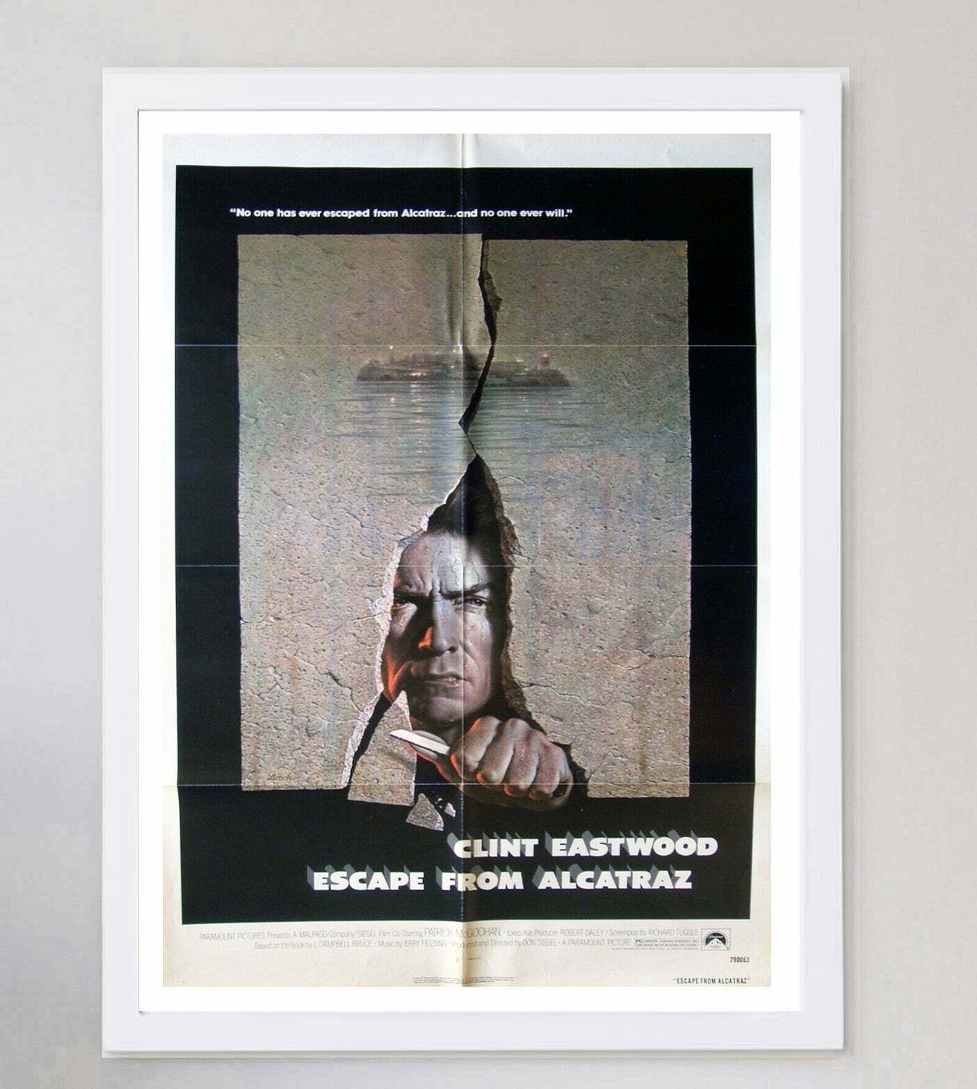 Original Vintage Poster Escape From Alcatraz photo for sale