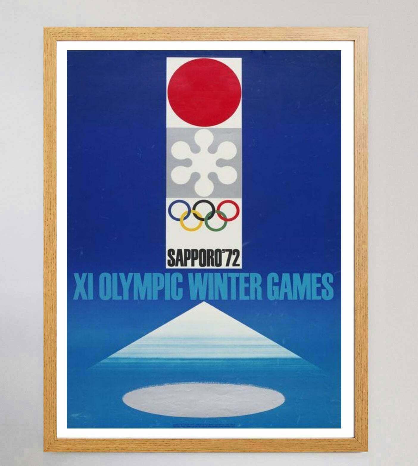Original Vintage Poster 1972 Sapporo Winter Olympic Games photo Art