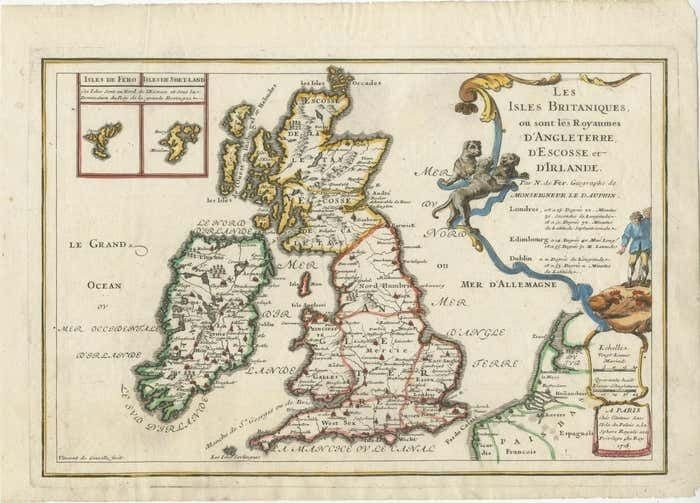 Ish Isles With The Faroes And Shetlands, Showing Cock Fights photo furniture