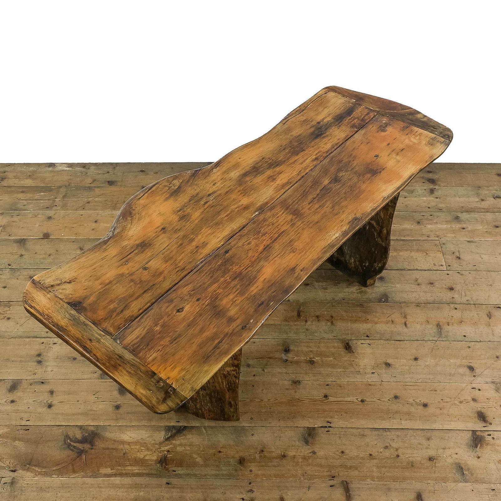 Rustic Live Edge Coffee Table | Living Room | Centre Table | Coffee Table | Reclaimed Furniture (M 5088) photo vinterior