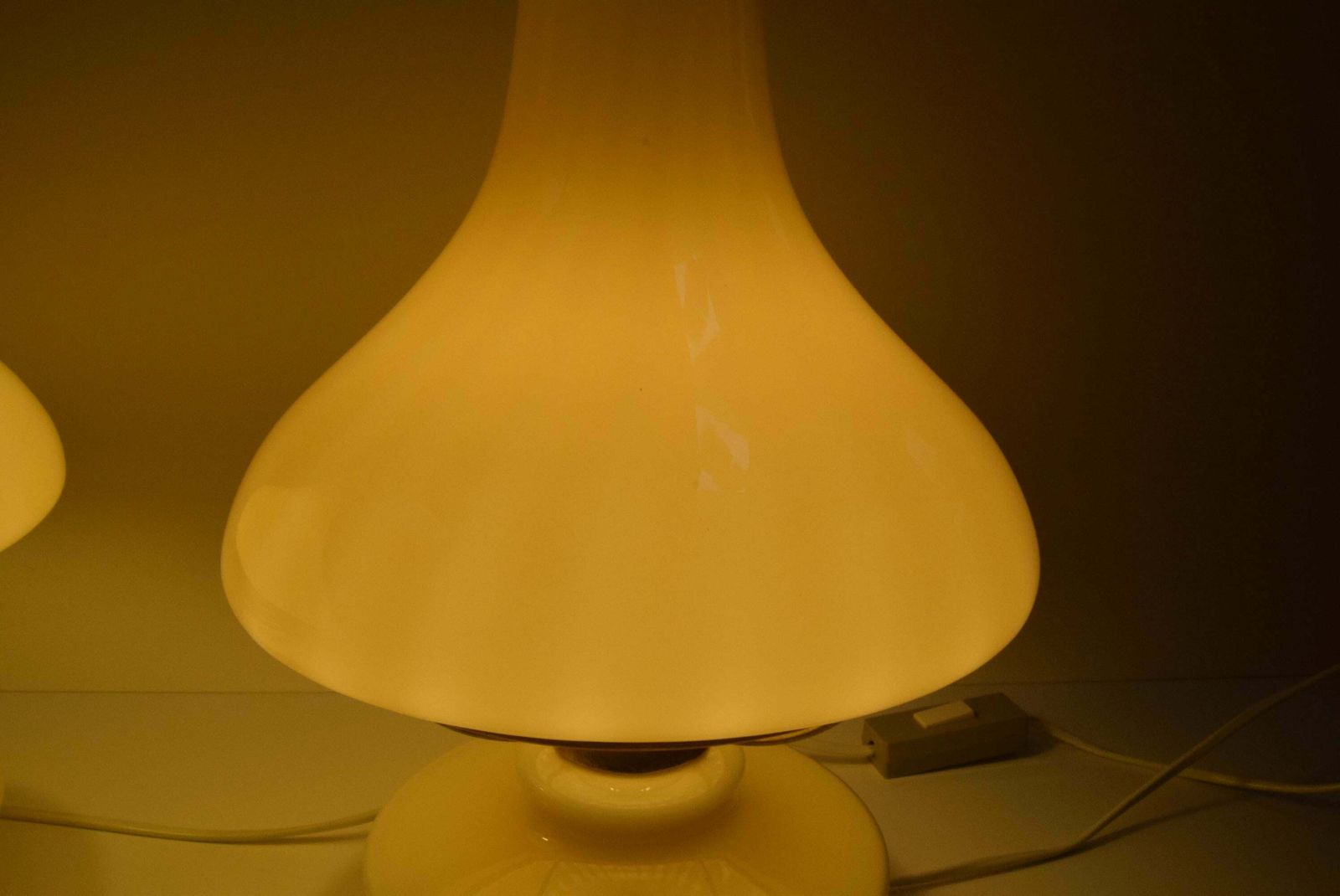 Pair Of Mid Century Table Lamps, Osvětlovací Sklo Závod Janštejn, 1970's. photo 627.0