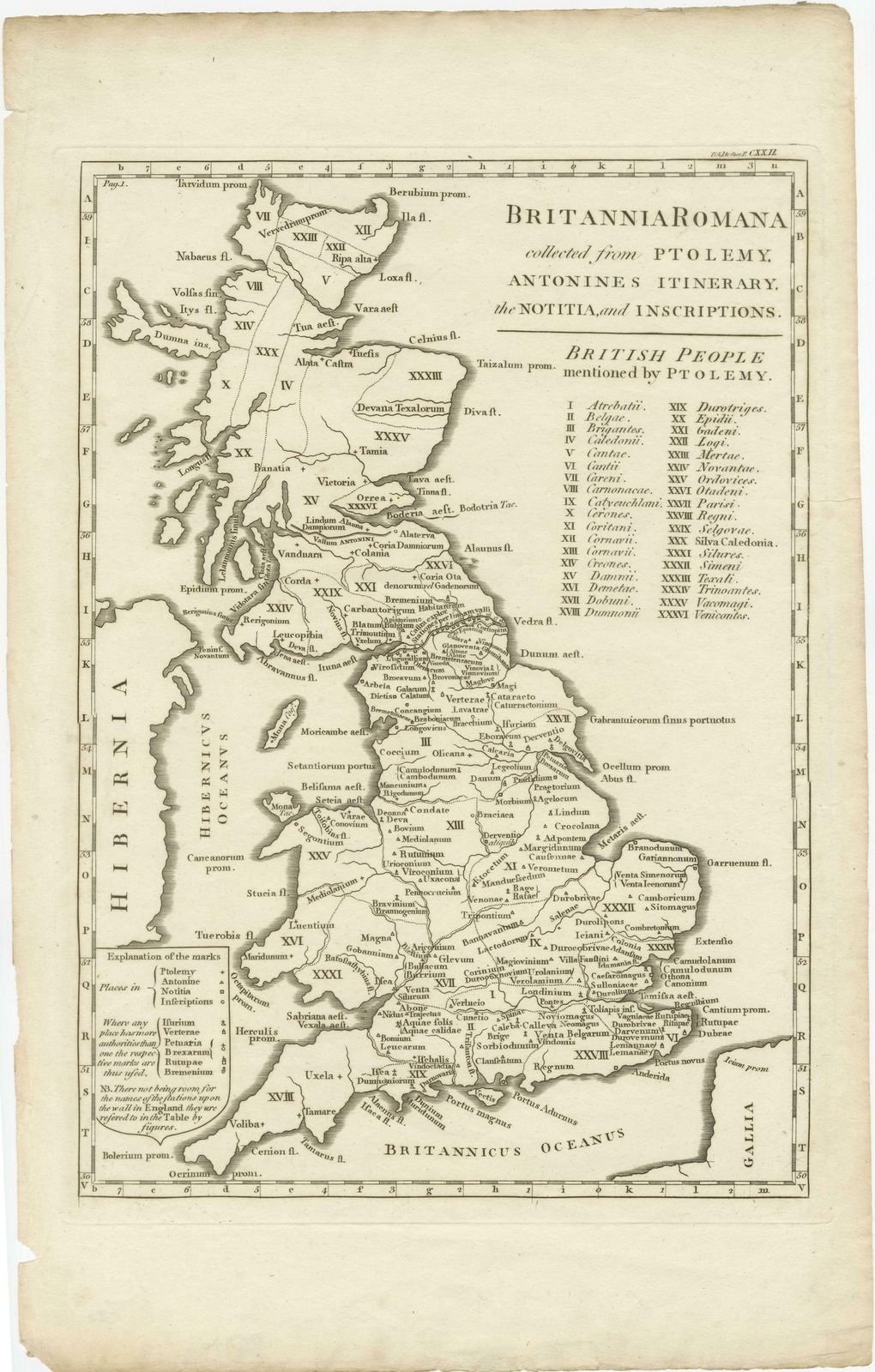 Antique Map Of Britain In Roman Times photo furniture