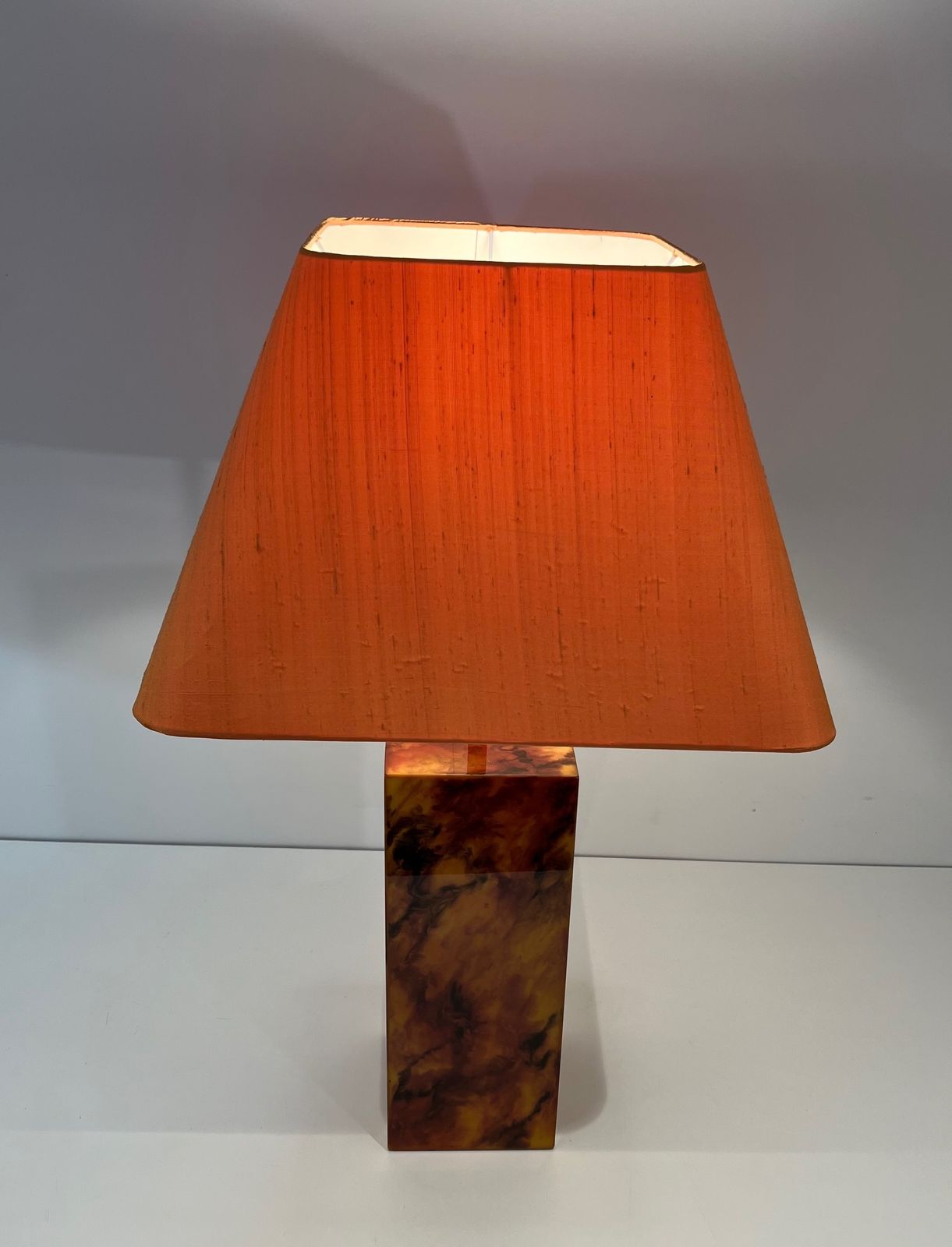 Pair Of Plexiglass Lamps. French Work. Around 1970 photo 2850.0