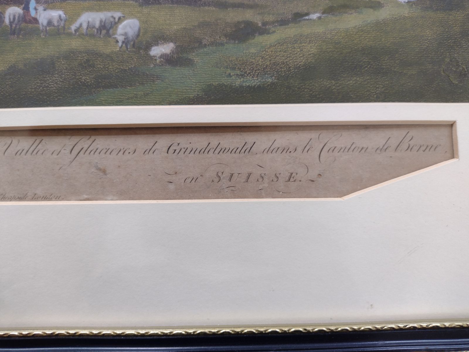 John Boydell (1719 1804) ”The Valley And Glaciers Of Grindelwald In The Canton Of Berne” photo vinterior
