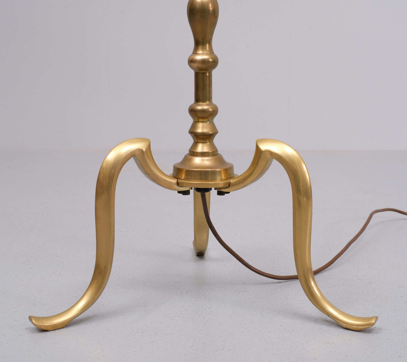 Lucien Gau Style Brass Floor Lamp 1960s France photo furniture