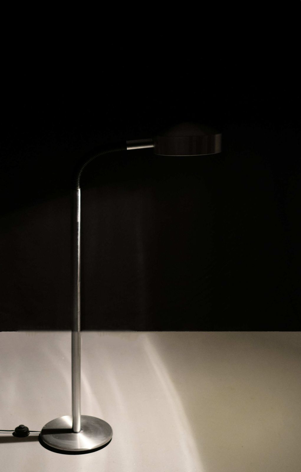 Herda Aluminum Flexible Goose Neck Floor Lamp 1970s photo vintage
