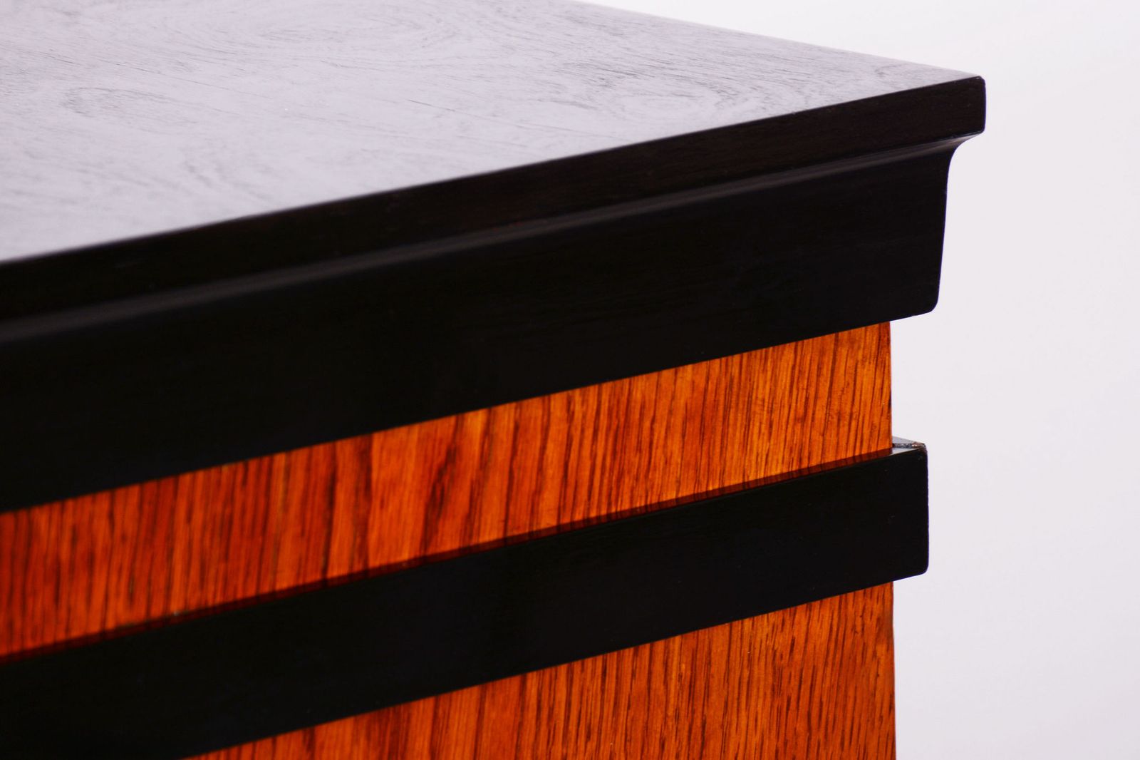 Restored Art Deco Pedestal, Beech, Oak Veneer, Revived Polish, Czech, 1920s photo vinterior