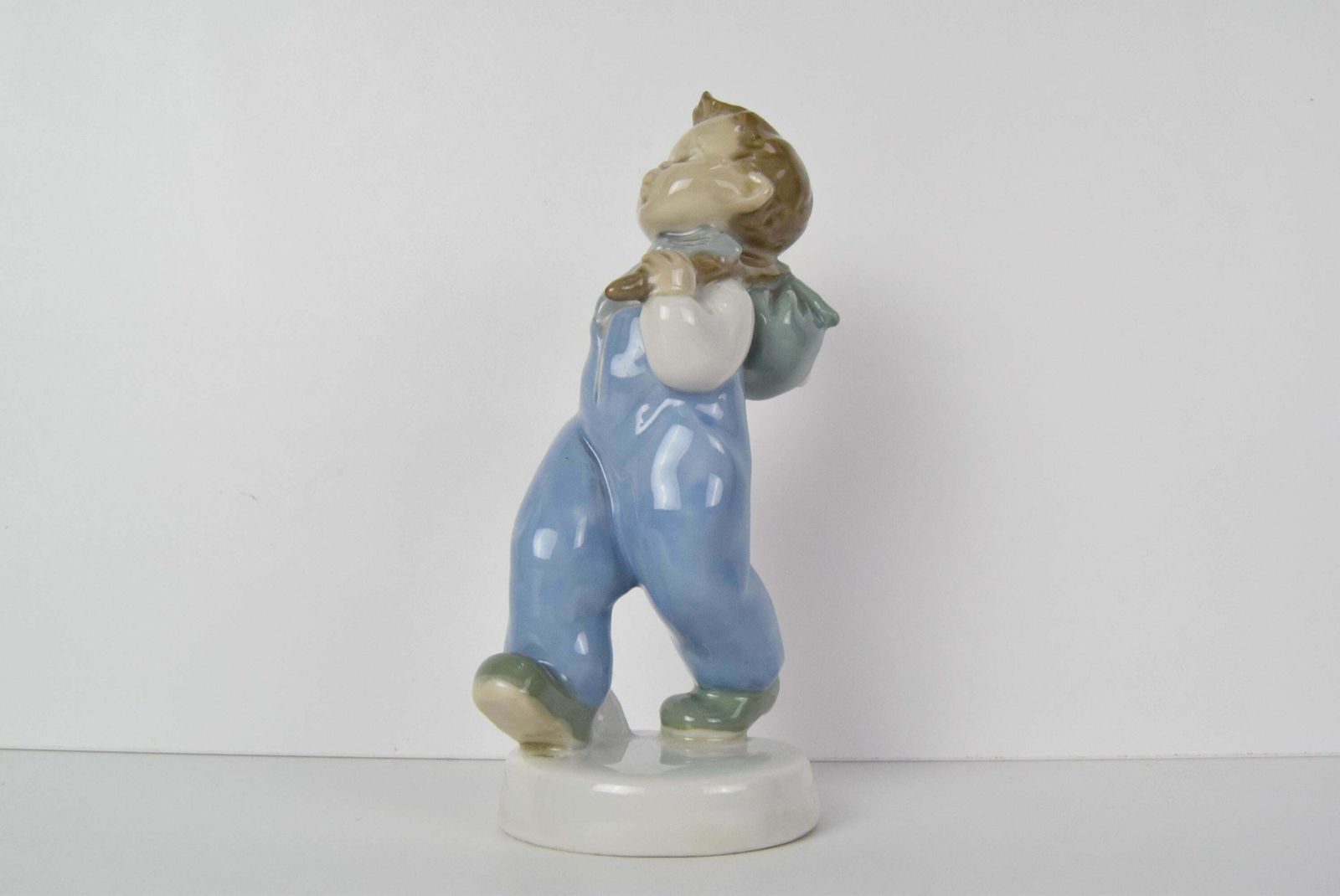 Rare Beautiful Design Porcelain Boy Figurine By Ella Strobach König/ Royal Dux photo for sale