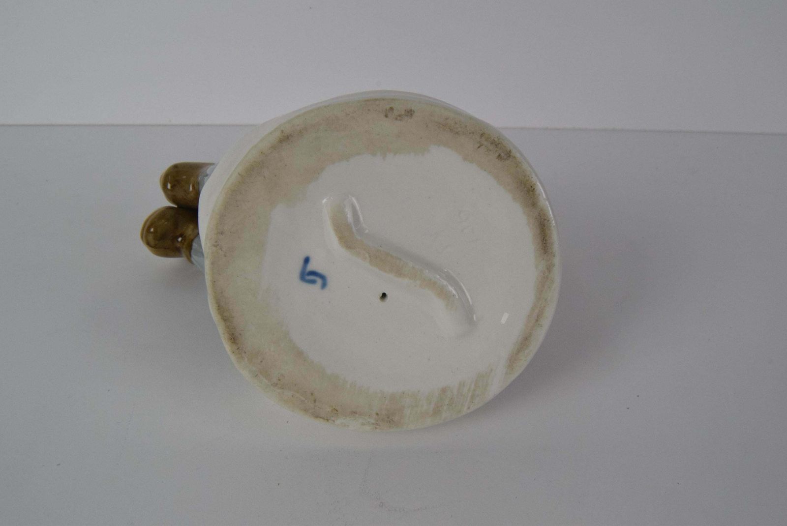 photo for sale Rare Beautiful Design Porcelain Boy Figurine By Ella Strobach König/ Royal Dux