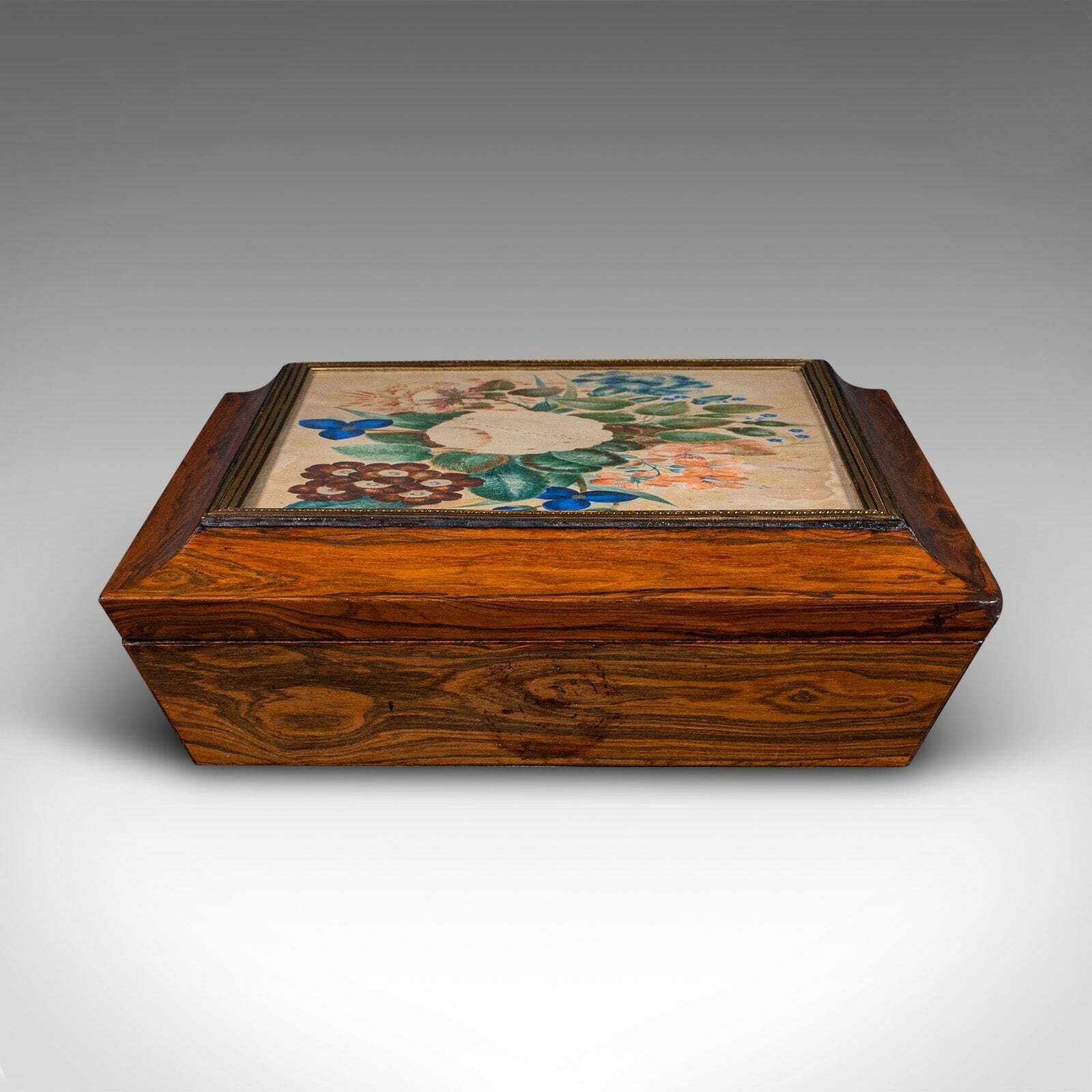 Antique Decorative Finery Box, English, Jewellery, Keepsake, Regency, Circa 1830 photo 985.0