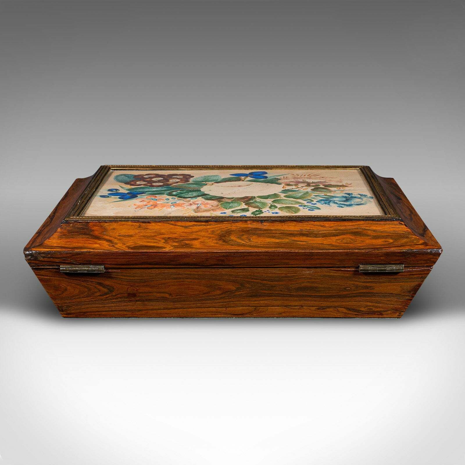 Antique Decorative Finery Box, English, Jewellery, Keepsake, Regency, Circa 1830 photo vinterior