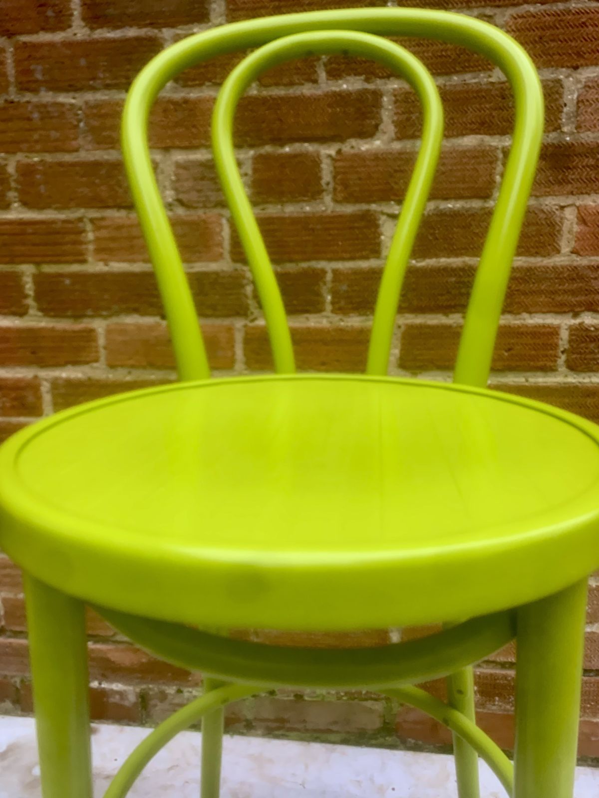 A Pair Of Vibrant Lime Green Bar Stools photo buy