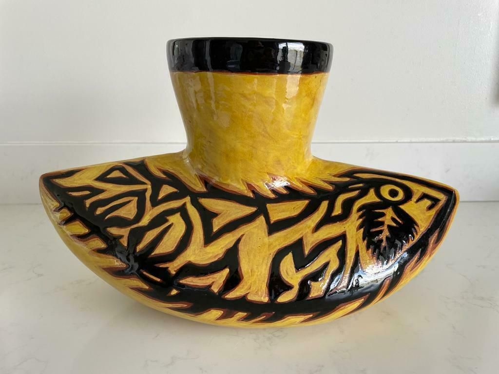 Jean Lurcat Glazed Ceramic Vase, Sant Vincens, Circa 1955, France photo furniture