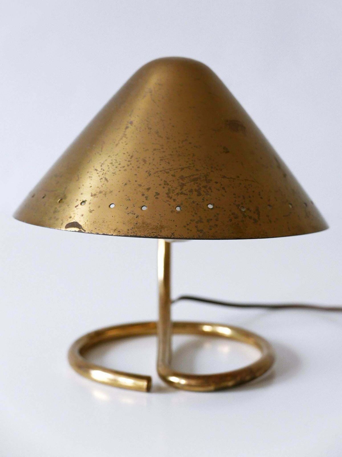 Rare And Lovely Mid Century Modern Brass Table Lamp Or Wall Light Sweden 1950s photo 1976.0