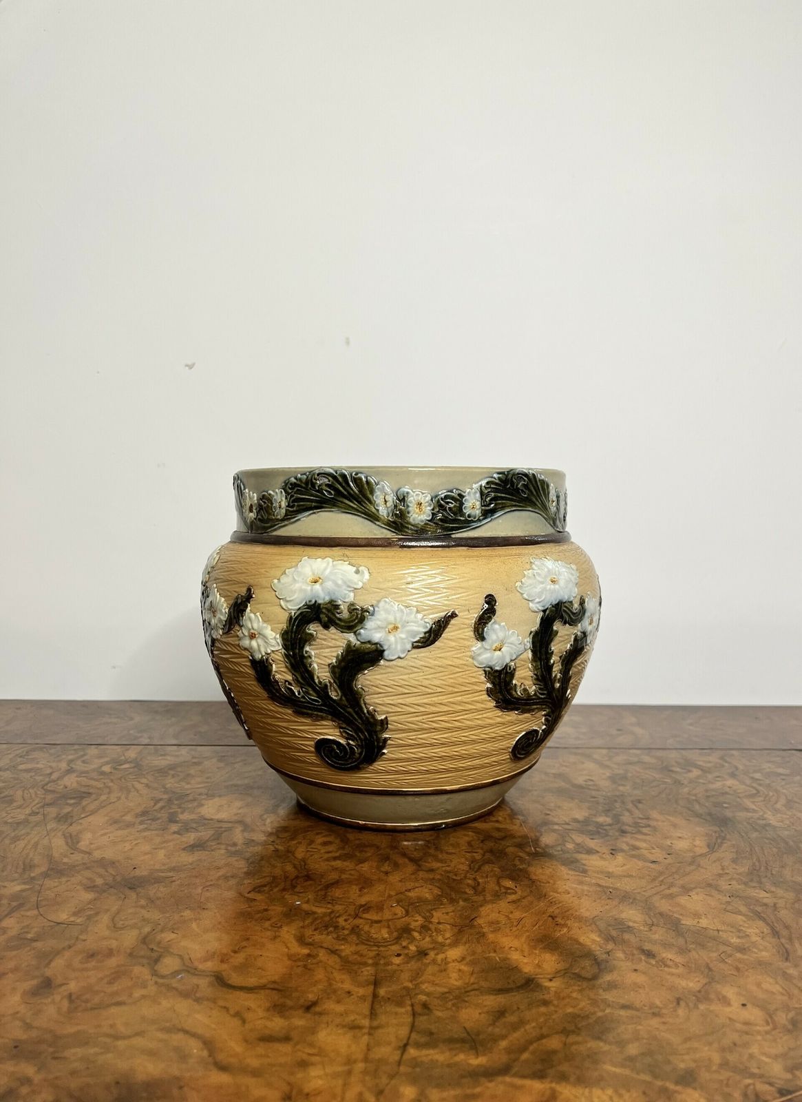 Stunning Quality Antique Doulton Lambeth Jardiniere photo for sale
