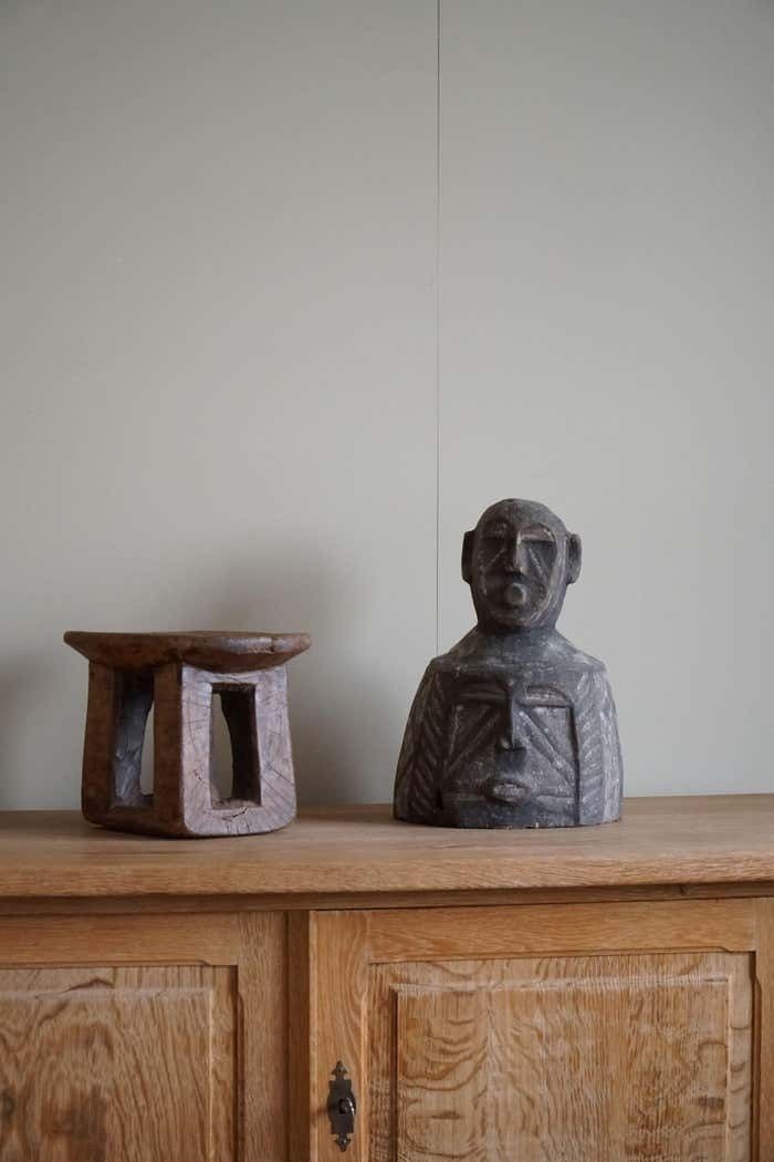 Mid Century, Decorative African Wooden Sculpture, Made In The 1940 50s photo furniture