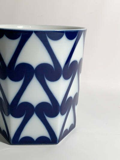 White And Blue Porcelain Vase By Studio Linie For Rosenthal, 1980s photo for sale