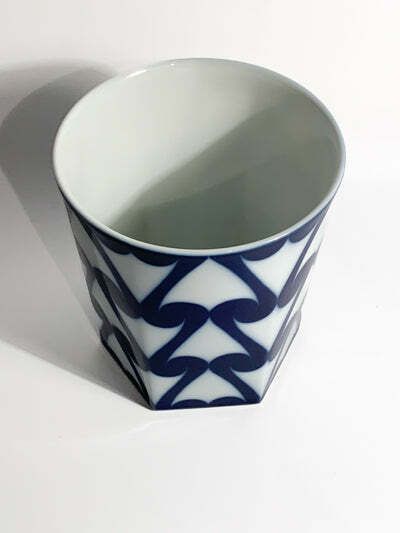 White And Blue Porcelain Vase By Studio Linie For Rosenthal, 1980s photo Home Decor